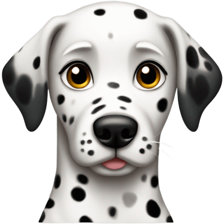 A Dalmatian in a crop too emoji