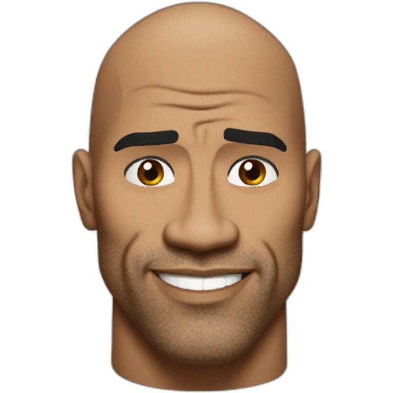 Dwain the rock Johnson with his eyebrow raised famous meme emoji