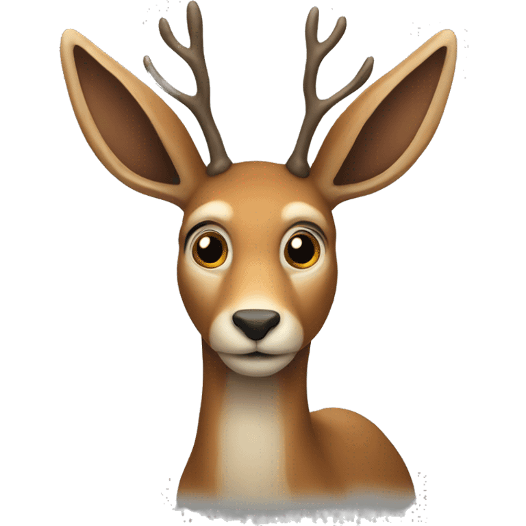 A creature that looks like a deer and a hare at the same time emoji