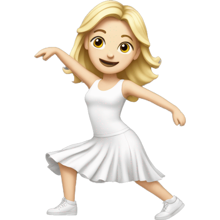 white girl Dancing emoji