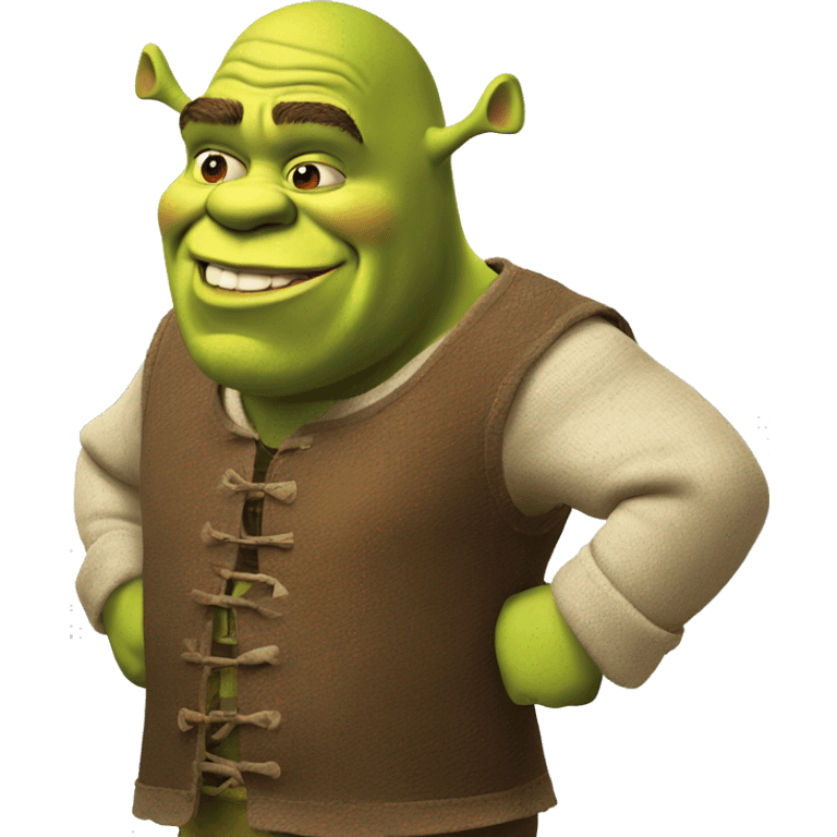 Sassy shrek scrolling on an iPhone  emoji