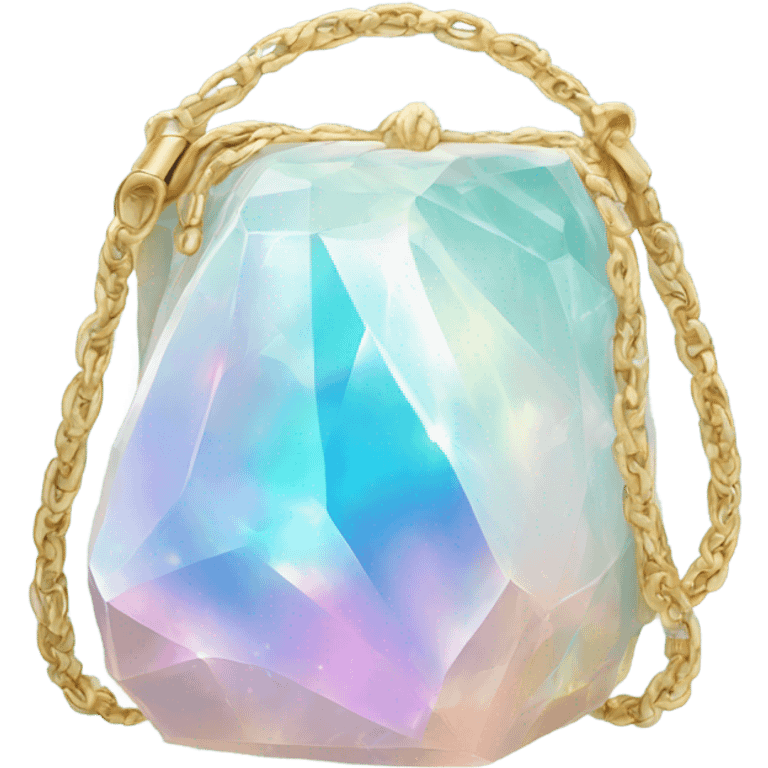 opal Crystal gemstone handbag emoji