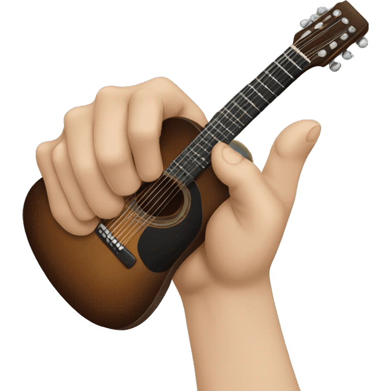 hand fist holding a guitar pick emoji