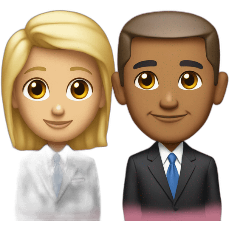 donald trump and barrack obama's love-child emoji