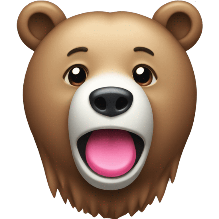 Bear with a gum emoji