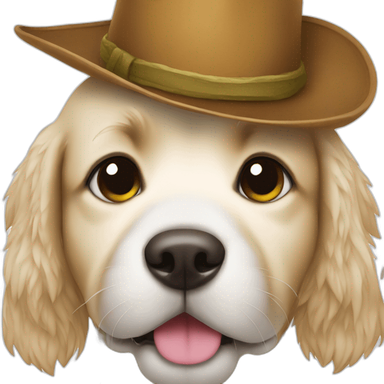 Dog with a hat emoji