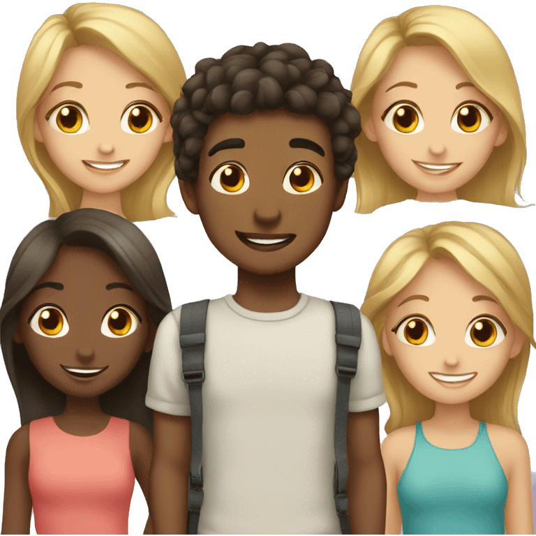 Boy with girls  emoji