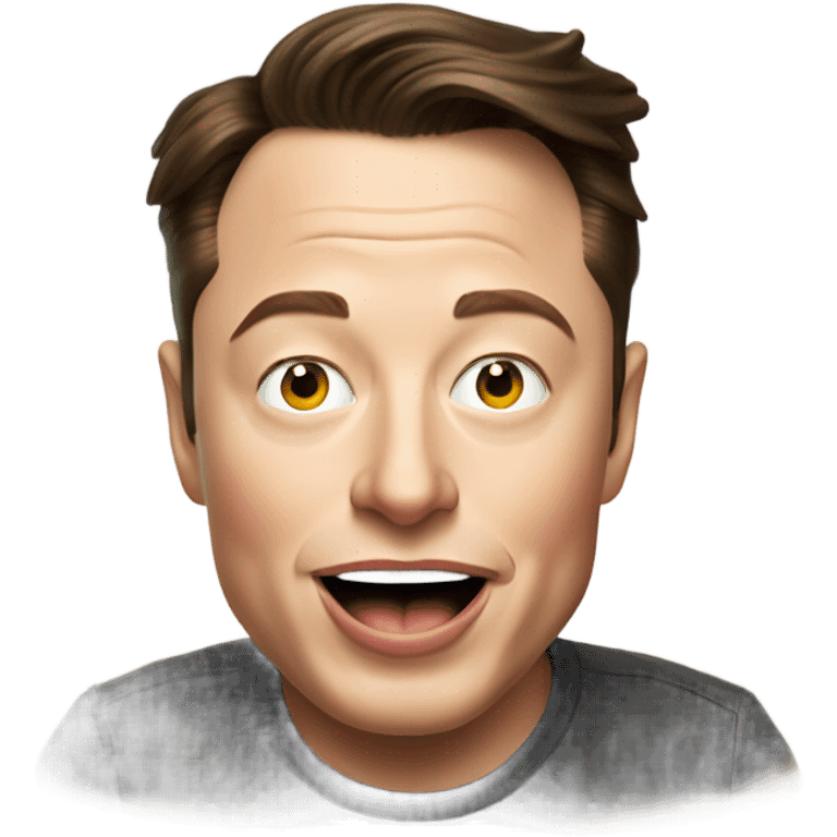 Elon musk sticking his tongue out  emoji