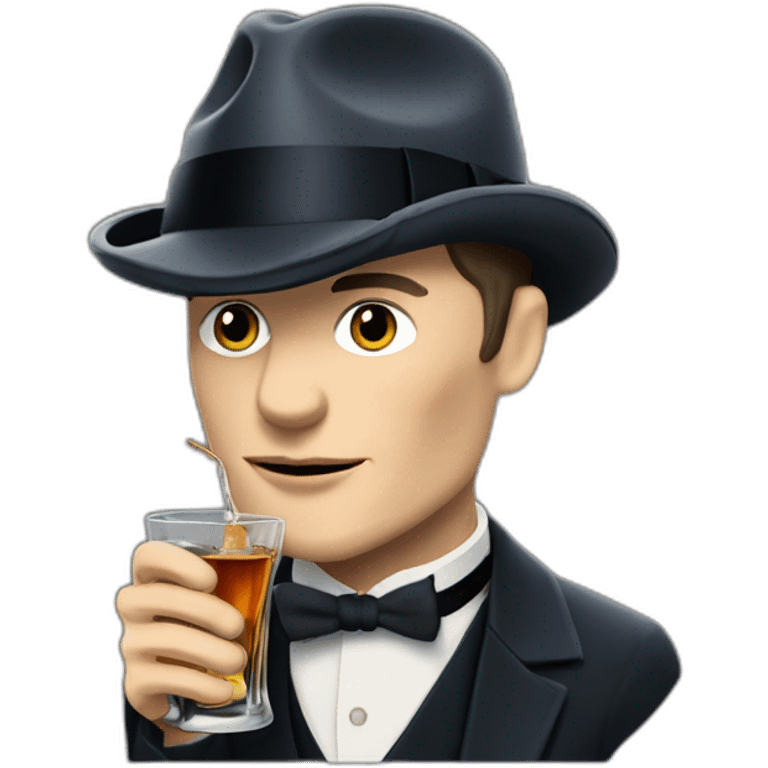 Tommy shelby peaky blinders drinking whisky emoji