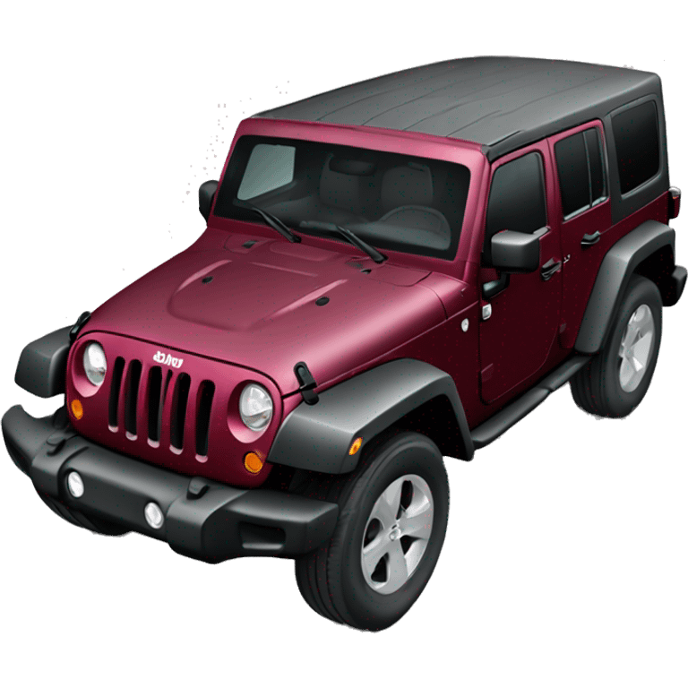 4 door jeep wrangler burgandy facing me emoji