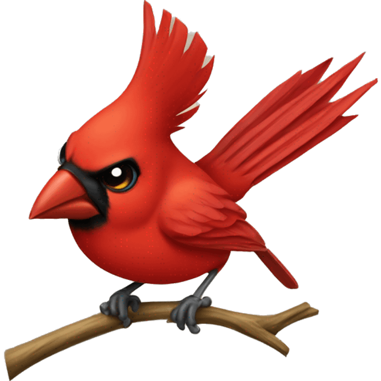 Cardinal bird emoji