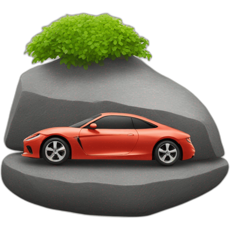 Car on a stone emoji