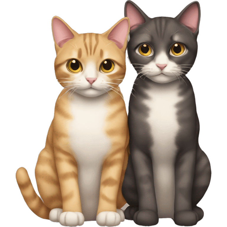 2 cat bestfriends emoji