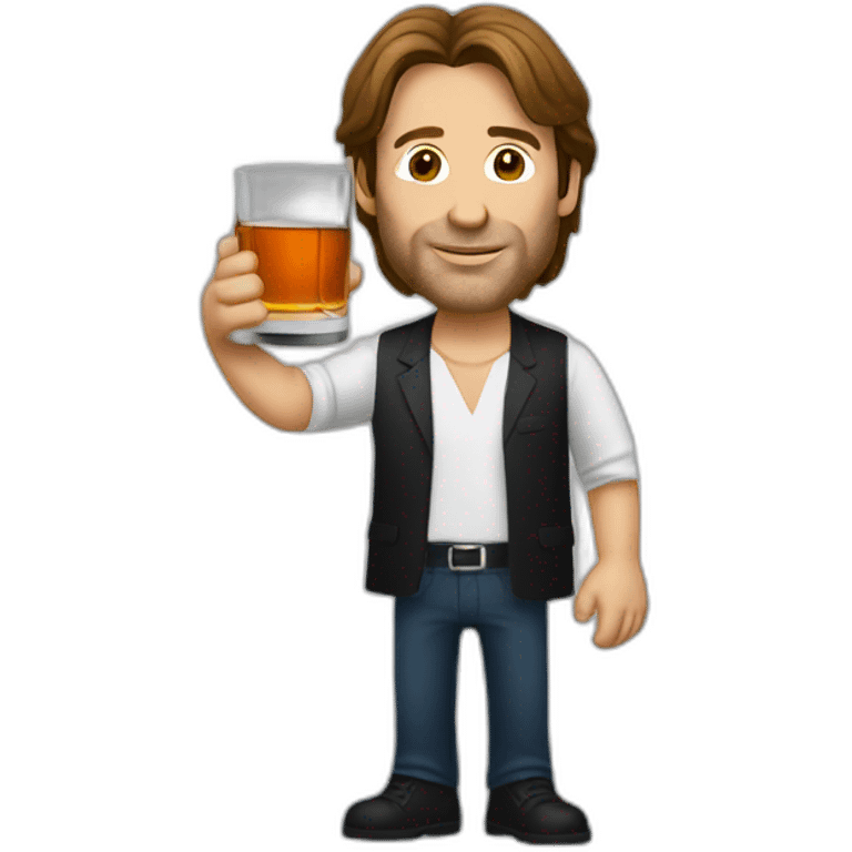 hank moody holds a glass of whisky emoji