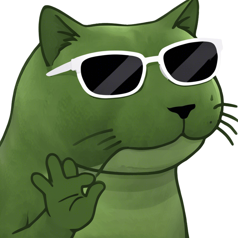 Cat with sunglasses emoji