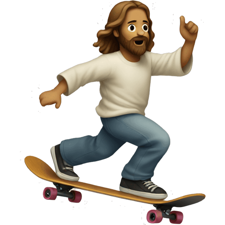 Jesus skateboarding  emoji