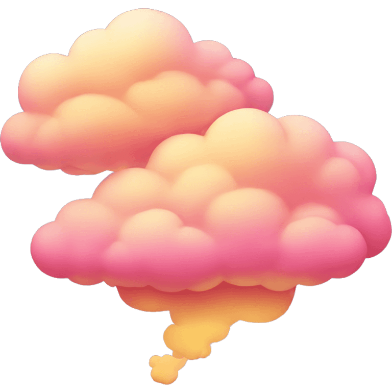 Yellow and pink cloud with golden hour emoji