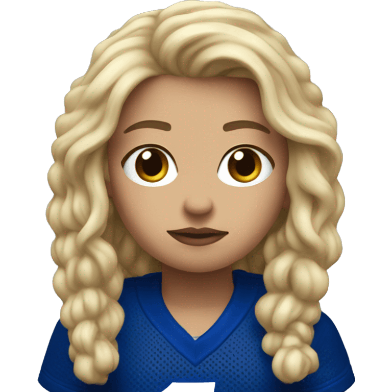 blond female sad NY Giants fans emoji