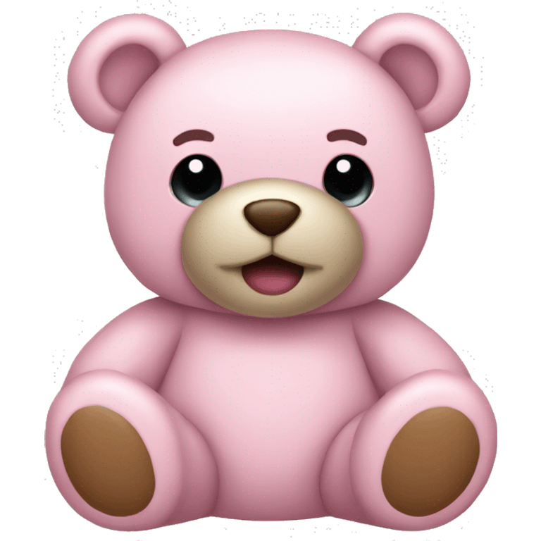 Light pink teddy beat emoji