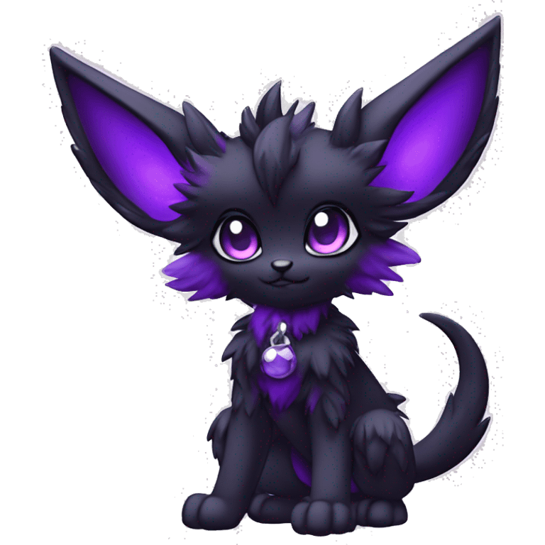 Anthro-Edgy-Cool-Black-Purple-Contrast-Colors-Fantasy-Fur-Sona-Chibi-Shiny-Fakémon-Hybrid full body emoji