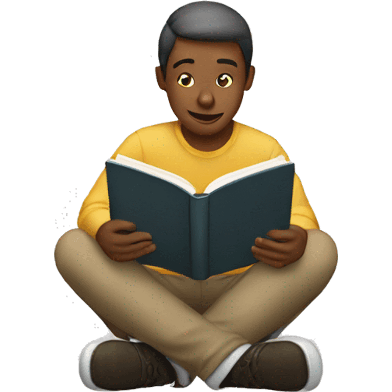 Person sitting reading a book emoji