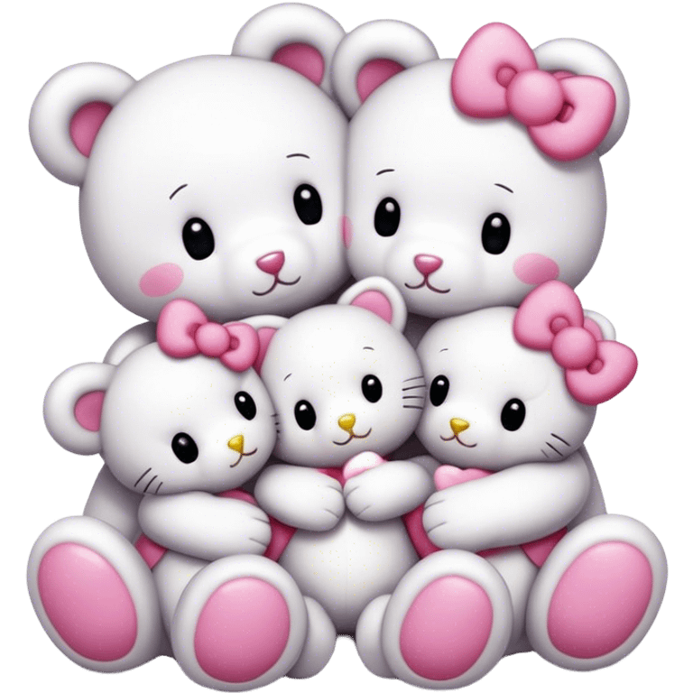 hello kitty teddy bears hugging  emoji