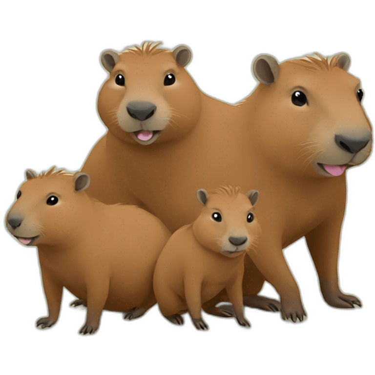 capybara happy family emoji