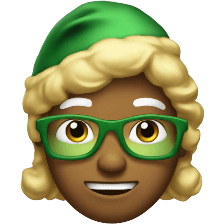 golden green Christmas  emoji