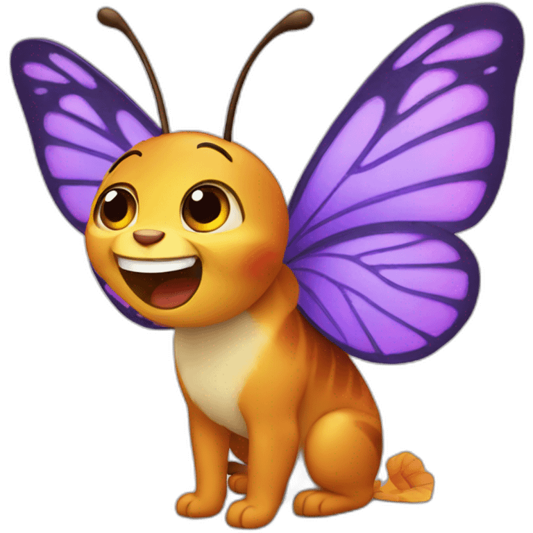 a singing butterfly emoji