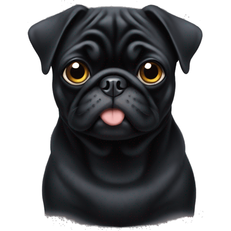 black pug emoji