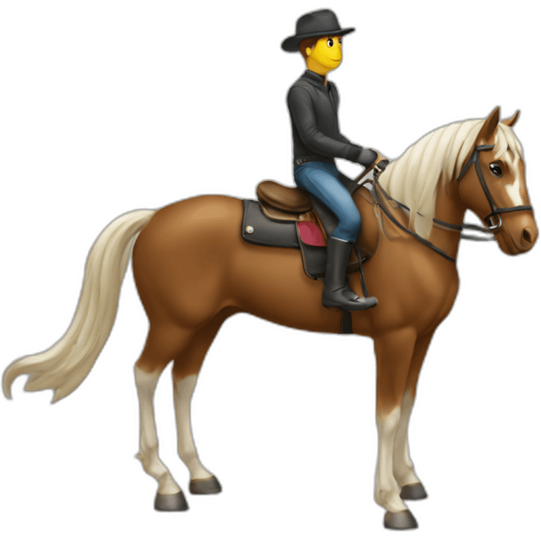 Chat sur cheval emoji