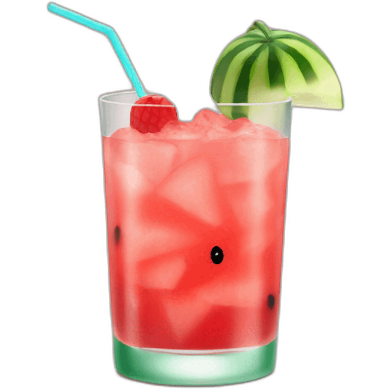 Watermelon cocktail emoji