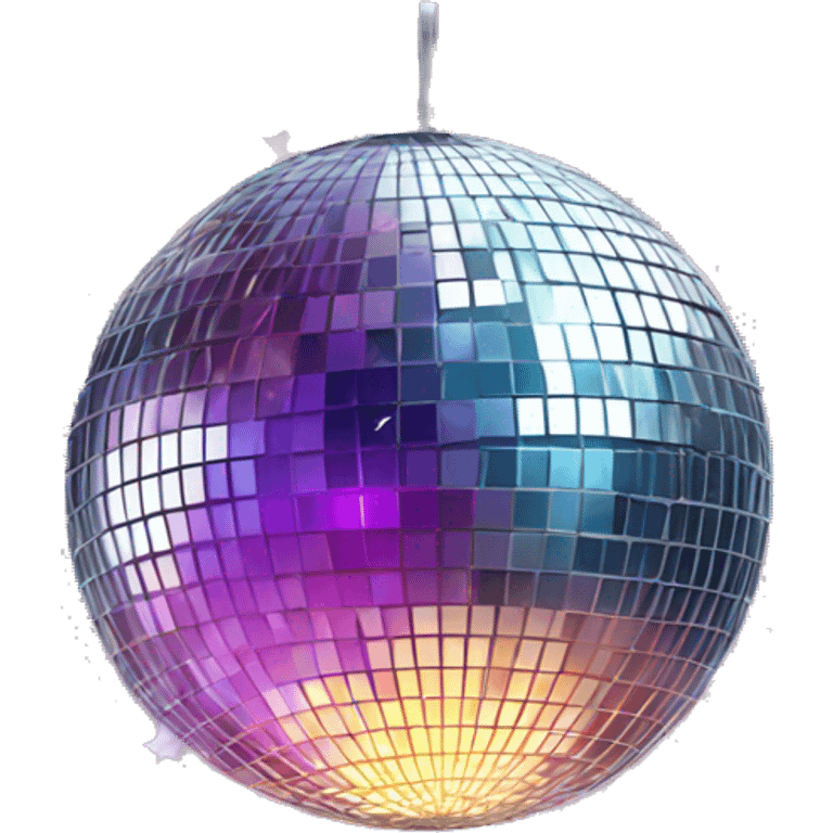 Disco ball with twinkle stars emoji