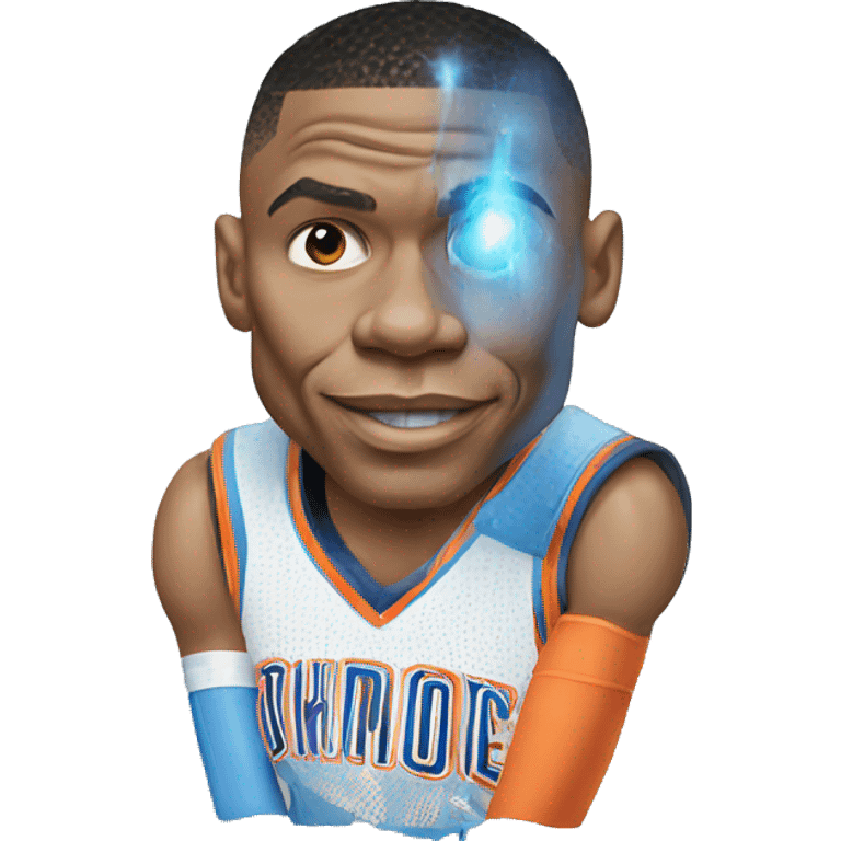 Russell Westbrook wearing a halo emoji