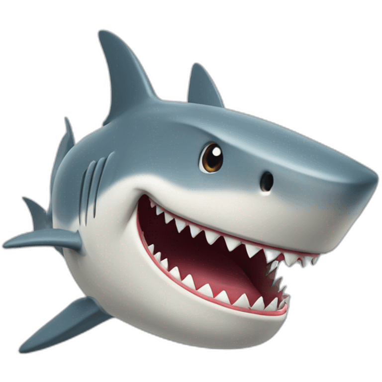 shark laughing with closed mouth emoji