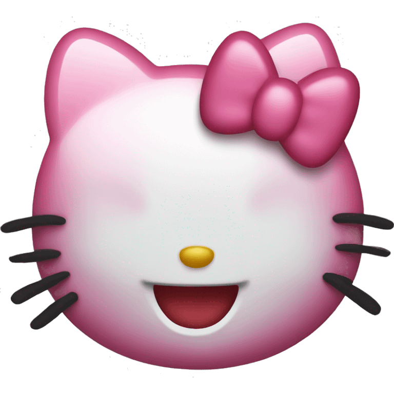 Hello kitty laughing emoji