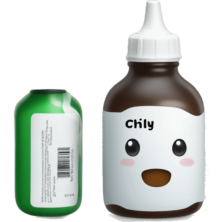 gel bottle with label that says "chilly" emoji