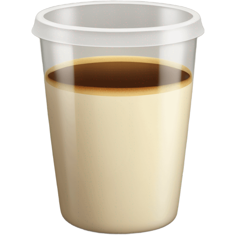 raf coffee in a glass cup light cream color emoji