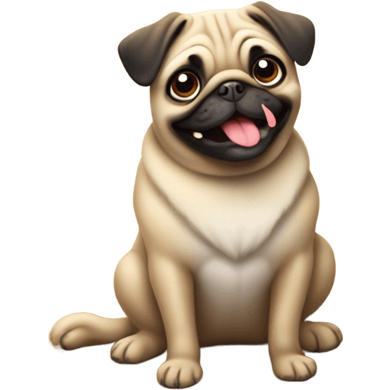 pug on the beach emoji