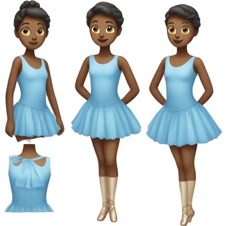 Ballet blue dress  emoji