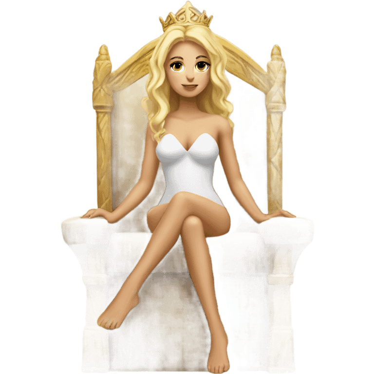 Blonde Goddess on throne emoji