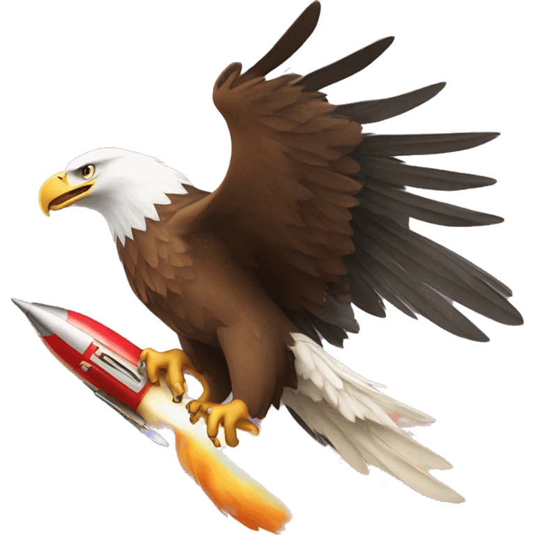 Eagle mixed with a rocket emoji