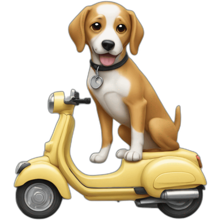 Chien sur scooter emoji