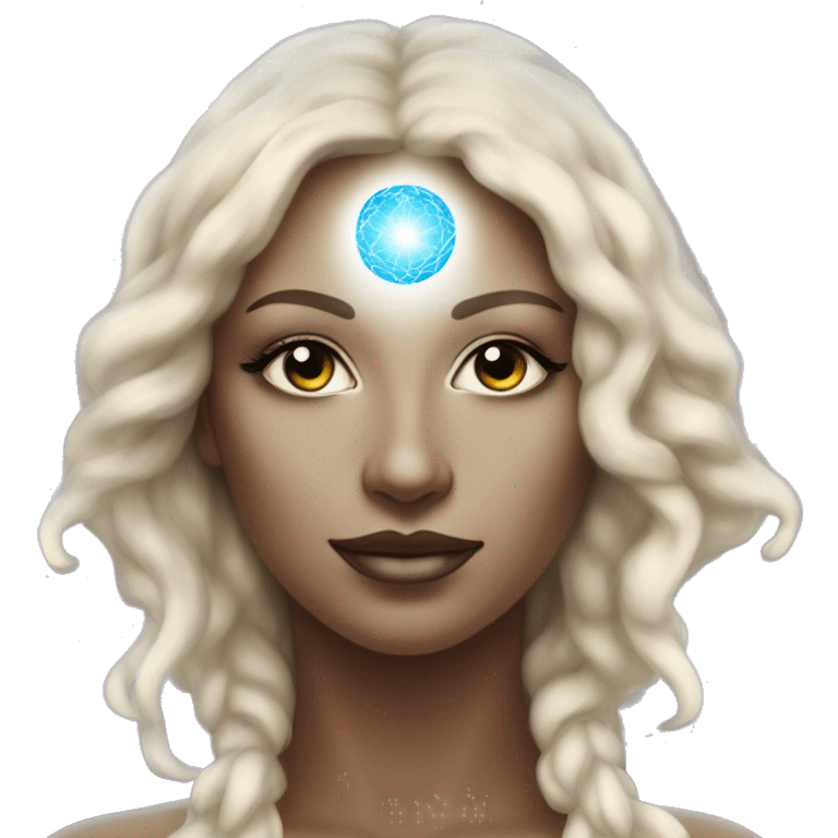 Pleiadian radiant glowing diva woman female third eye emoji