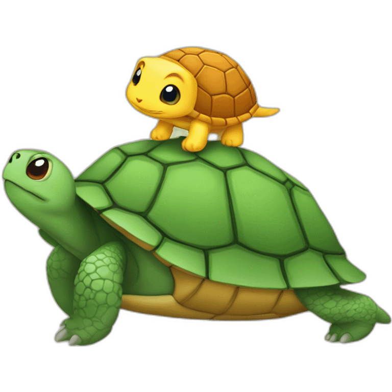 chat sur tortue emoji