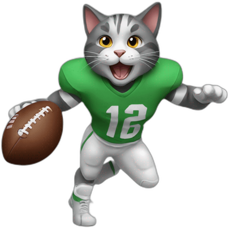 cat playing football emoji