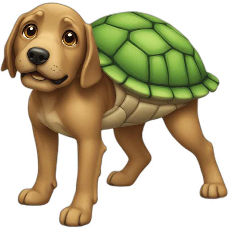 Chien sur tortue emoji