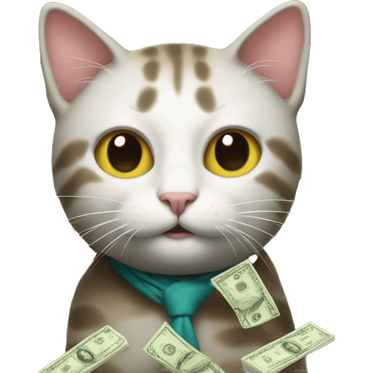 cat with money emoji