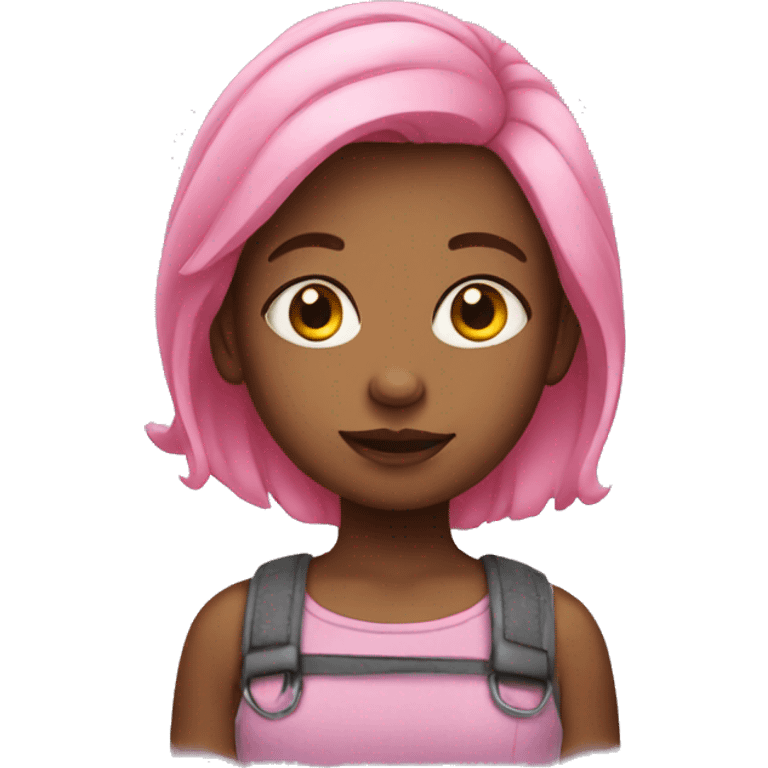 Girl with pink hair emoji