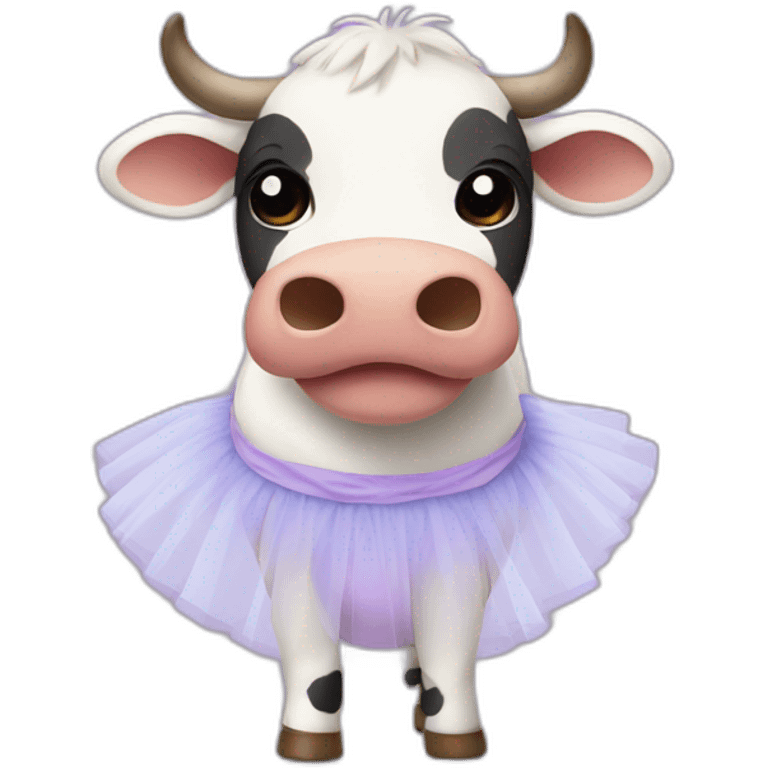 Cow in a tutu emoji